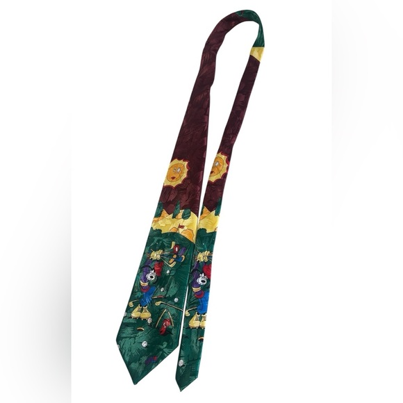 Vintage 90's Mickey Unlimited Disney Goofy Golf Neck Tie Adult Size - Picture 4 of 7